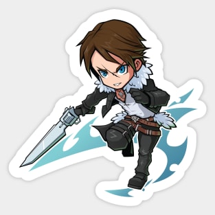 Squall Leonhart Chibi FF8 Fanart Sticker